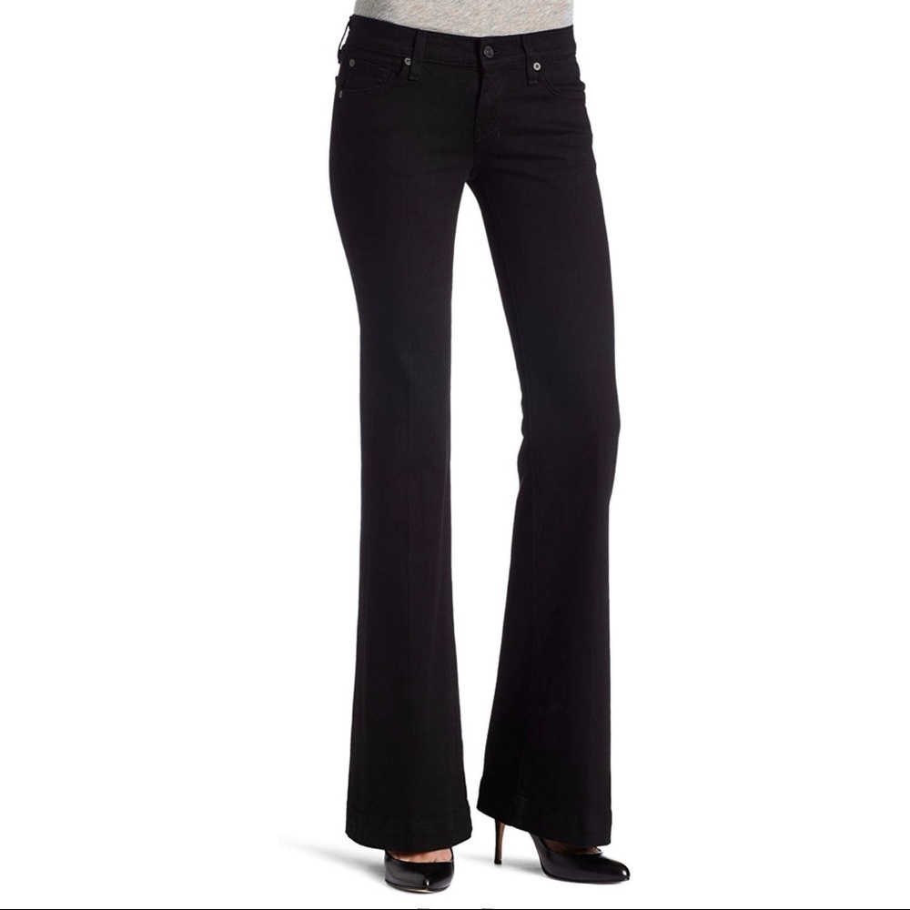 7 For All Mankind Slim Trouser Flare Jean,  Black